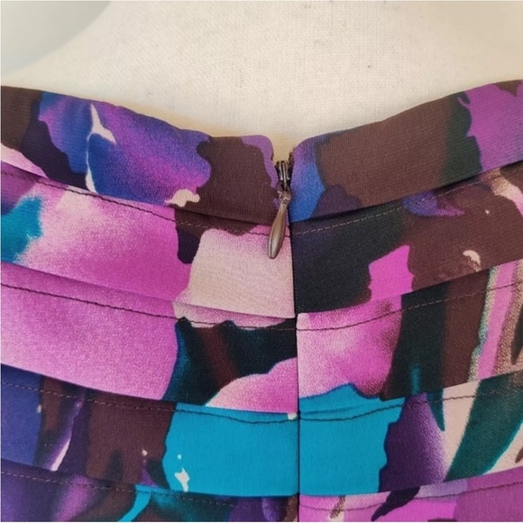 Adriana Papell Multicolored Cocktail Dress 14 Petite - Picture 7 of 8